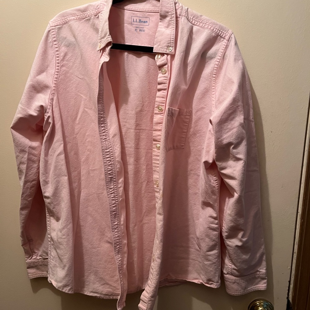L.L. Bean Pink Button Down Shirt